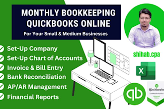manage monthly bookkeeping using quickbooks online qbo wave