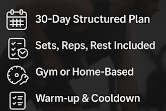 create your custom gym or home workout plan