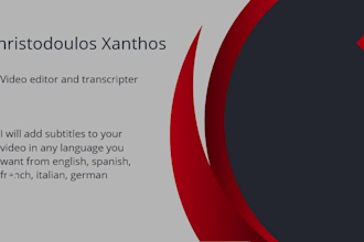 add subtitles to your video in english, french, german, italiian or spanish