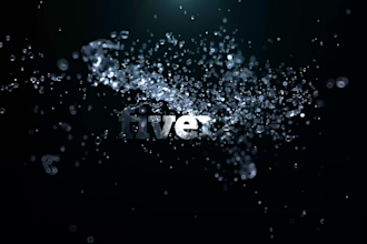 create color water splash intro logo video