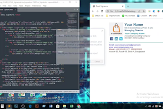 design email signature with HTML and CSS
