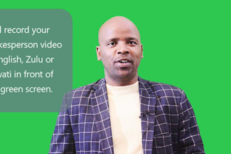 be spokesperson southern african male english zulu and siswati, lets get working