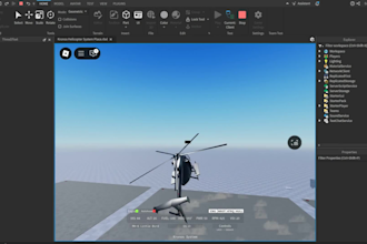 create you working helicopter in roblox studio