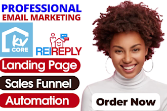 setup kvcore, rei reply, progreda, salesmate sales funnel