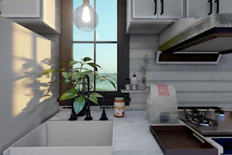 design and 3d render your tree house, tiny cabana house