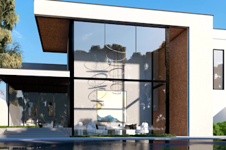do modern exterior design and animation of your project