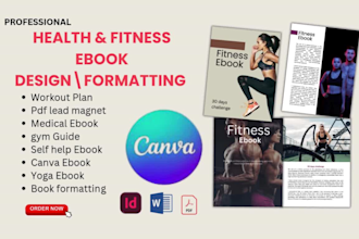 do workout plan, health fitness ebook, lead magnet gym guide, canva ebook design