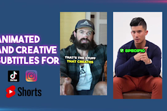 add animated subtitles, captions in tiktok,instagram reels