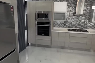 design modern kitchen, bathroom, office space design, 3d rendering, cad drafting