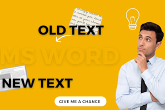 provide typing services, retype from image, pdf to ms word