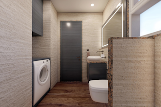 make 3d bathroom interior design and walkthrough video