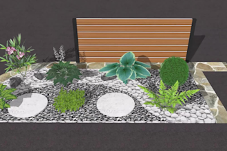do landscape design, garden design sketch or 3d modeling