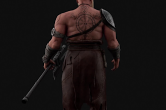 create 3d game characters and models for games using blender tool