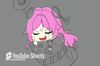 draw chibi anime art and character design of your persona