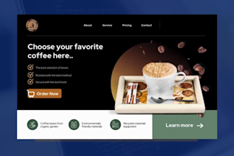 design an attractive landing page using canva complete with a free custom domain