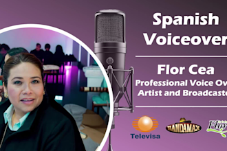 locución profesional femenina en español de latinoamérica