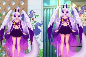 draw 2d vtuber model rig live2d vtuber model live2d chibi anime vroid streaming