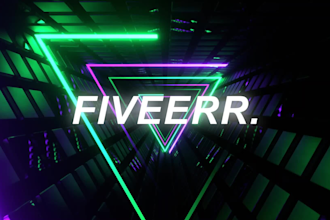do custom vj loop dj visuals and glitch logo within 24 hours