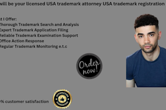 be your licensed USA trademark attorney USA trademark registration
