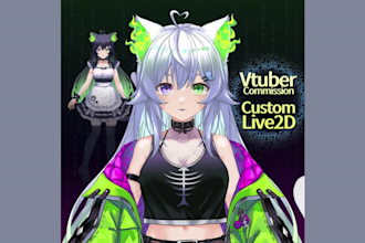 draw and rig live2d vtuber model vtuber rigging anime art for live2d rigging