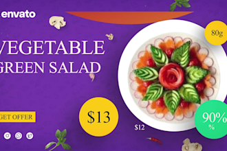 do create custom food promo video animations for your brand
