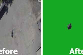 rotoscope footage, remove background provide alpha matte files