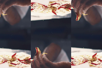 do professional cooking video editing with a thumbnail