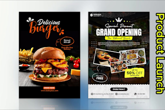 design attractive festival posters for food, cultural and music events