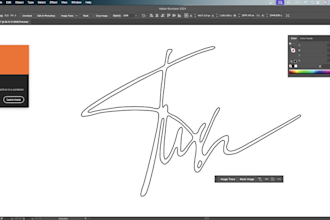 convert your handwritten signature or autograph to vector printable file