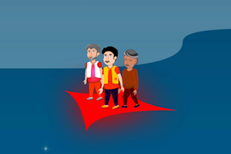 make 2d child story and character walk cycle