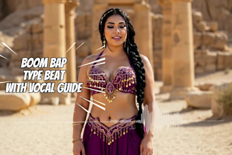 create a custom hip hop boom bap beat with melodic gibberish vocal guide