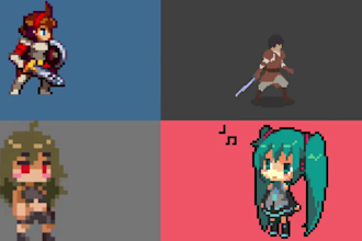 pixel art character sprite sheet pixel art animation 2d game character nsfw