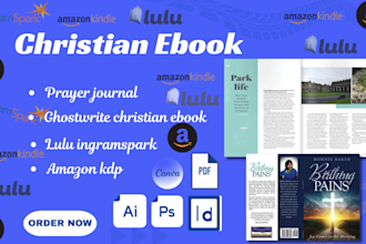 format ghostwrite christian ebook for amazon kdp lulu ingramspark,  prayer journ