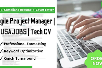 craft a professional ats compliant resume, agile pm CV and tailored cover letter