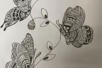 create a stunning hand drawn mandala art for you