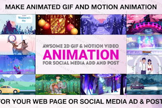 animate your image, art, photo parallax effect loop animation
