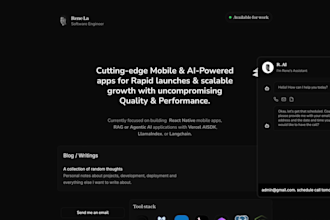 develop a rag ai chatbot with vercel ai sdk, llamaindex