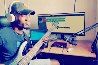 be your  bass player and record bass track for your song