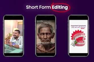 edit instagram reels and youtube shorts on a monthly basis