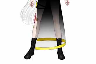 draw and rig live 2d vtuber model live 2d,vtuber anime vrchat 2d, model rigging