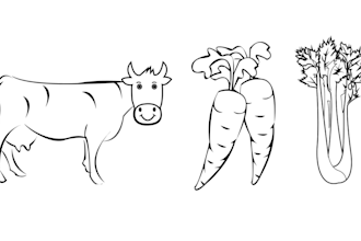 draw simple black white vector line art of any thing