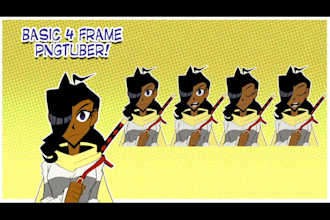 create an pngtuber character model for streaming