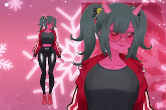 vtuber design and rig,live2d character,pngtuber,vroid,furry,vrchat,anime art,sfw