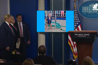 make trump advertise any video on white house tv