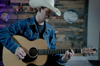 sing acoustic country song, country rock, country vocals as male country singer