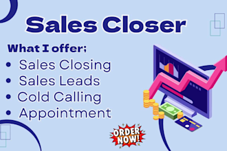 be your high ticket sales closer sales person  sales representative leads gen