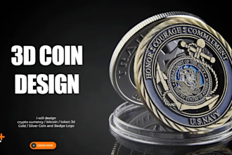 do a cryptocurrency, token, challenge coin, and coin design