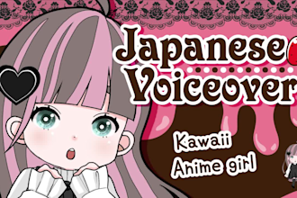 provide japanese cute animated girl voice over