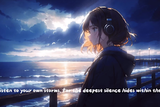 create ai generated anime photos, add quotes, effects, and animate them