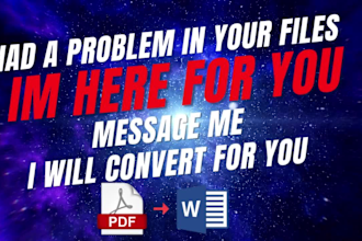 do data entry, virtual assistant, convert pdf file, transcription